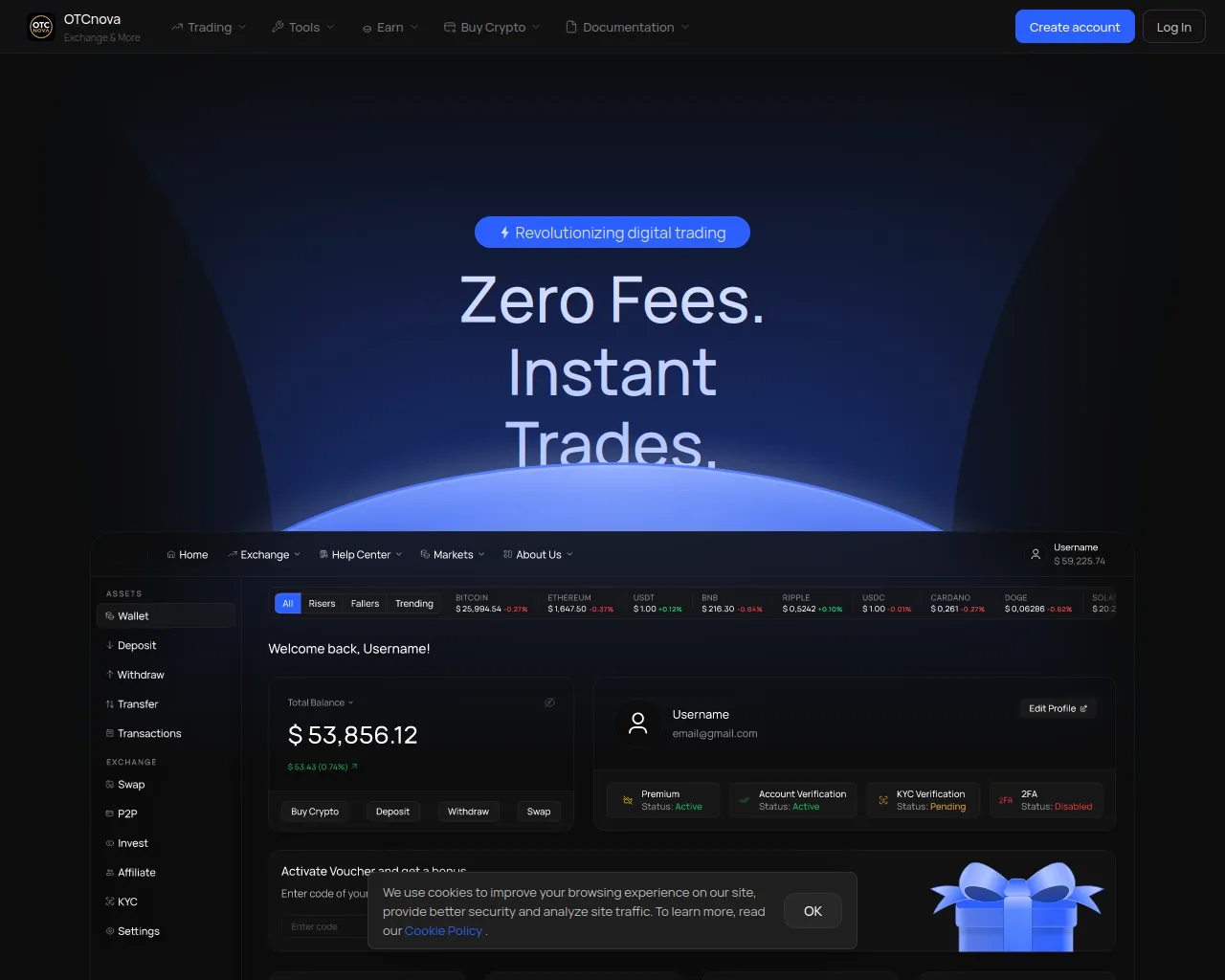 Screenshot of otcnova.com