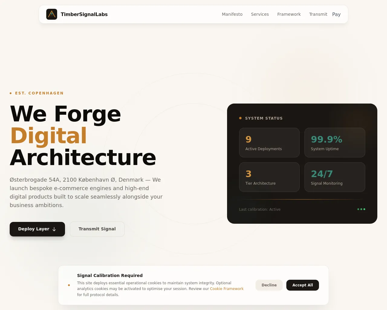 Screenshot of timbersignallabs.com