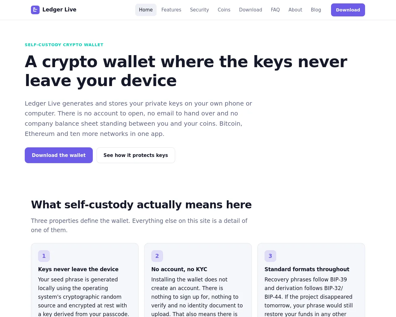 Screenshot of ledg-app.org