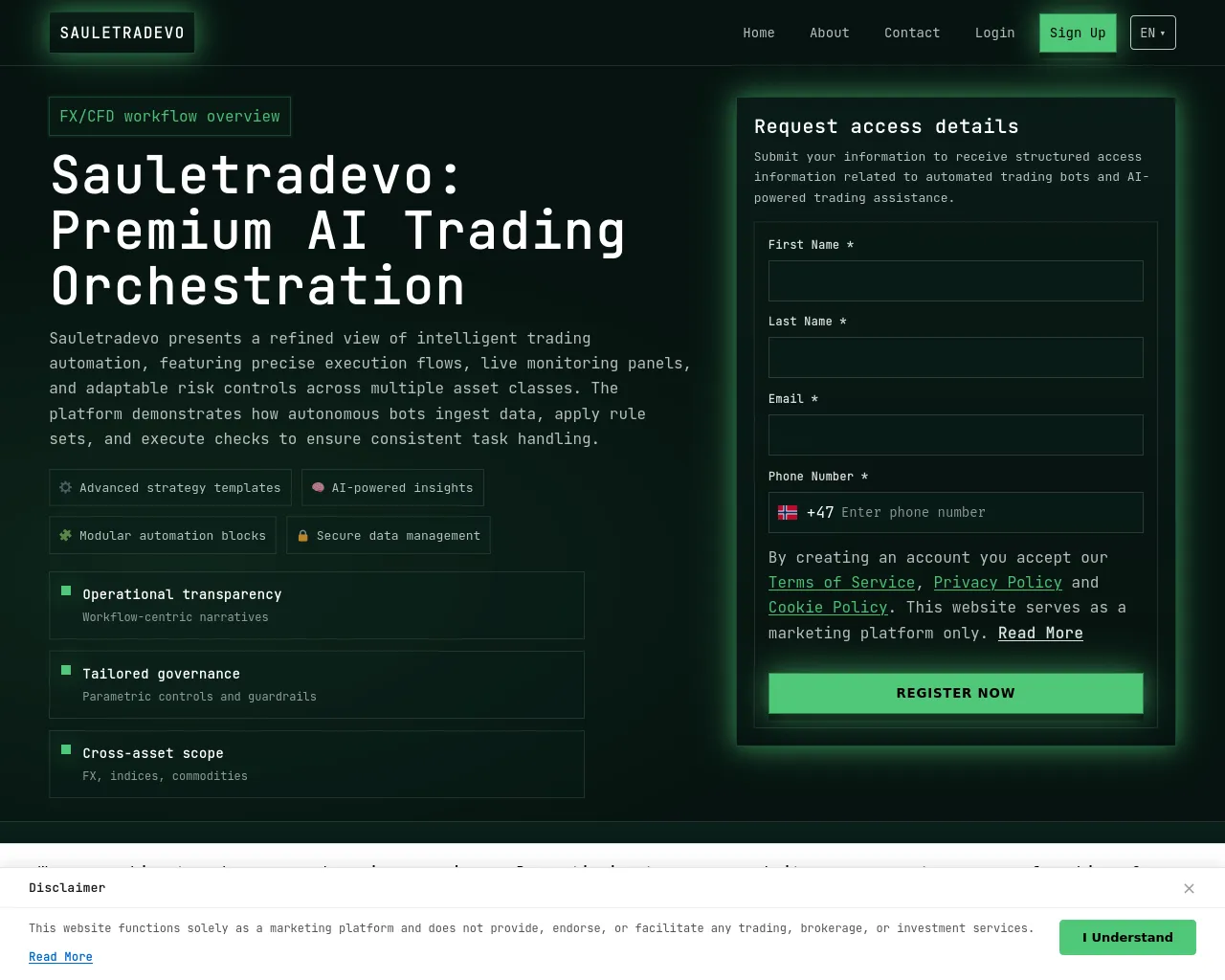 Screenshot of sauletradevo.click