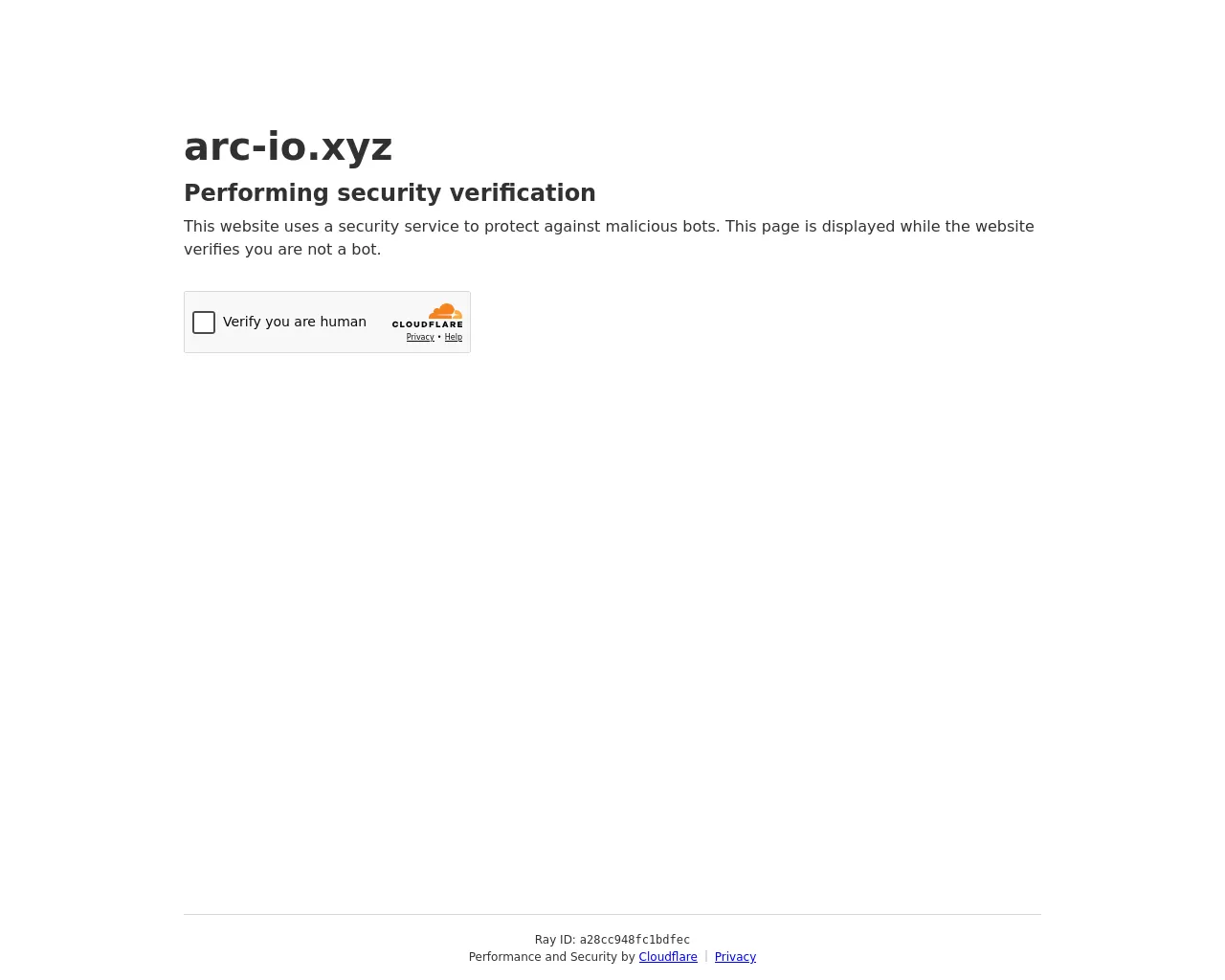 Screenshot of arc-io.xyz
