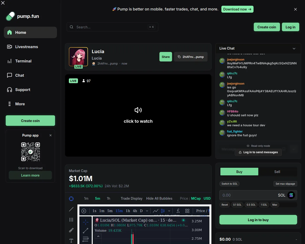 Screenshot of pump.livestreamcast.fun