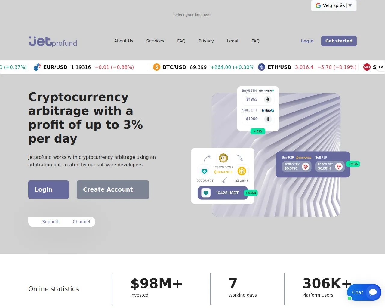 Screenshot of jetprofund.net