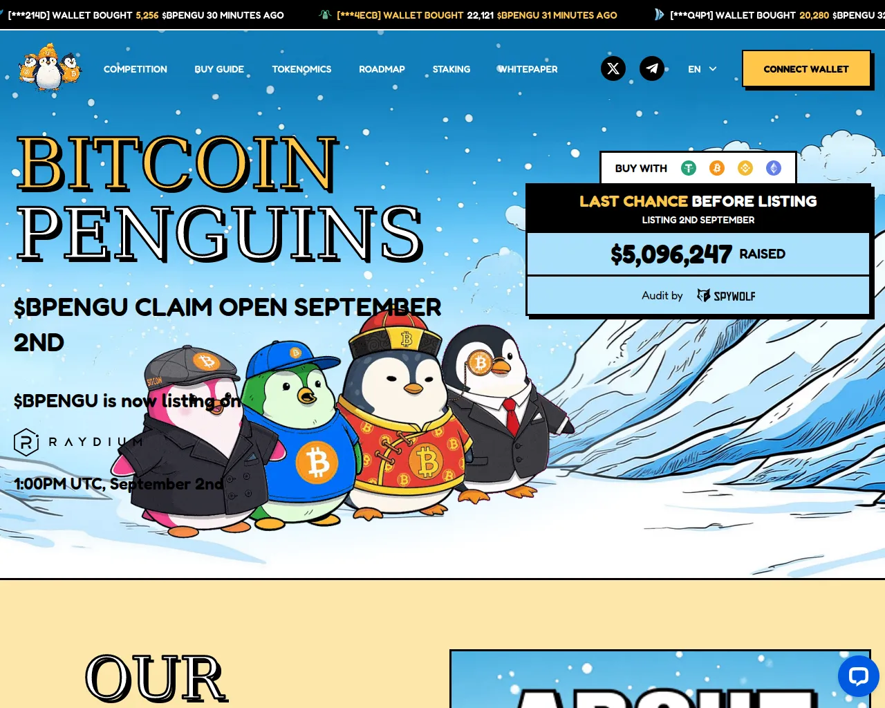 Screenshot of bitcoiinpenguins-io.pages.dev