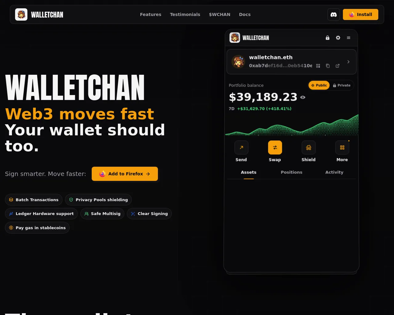 Screenshot of walletchan.com