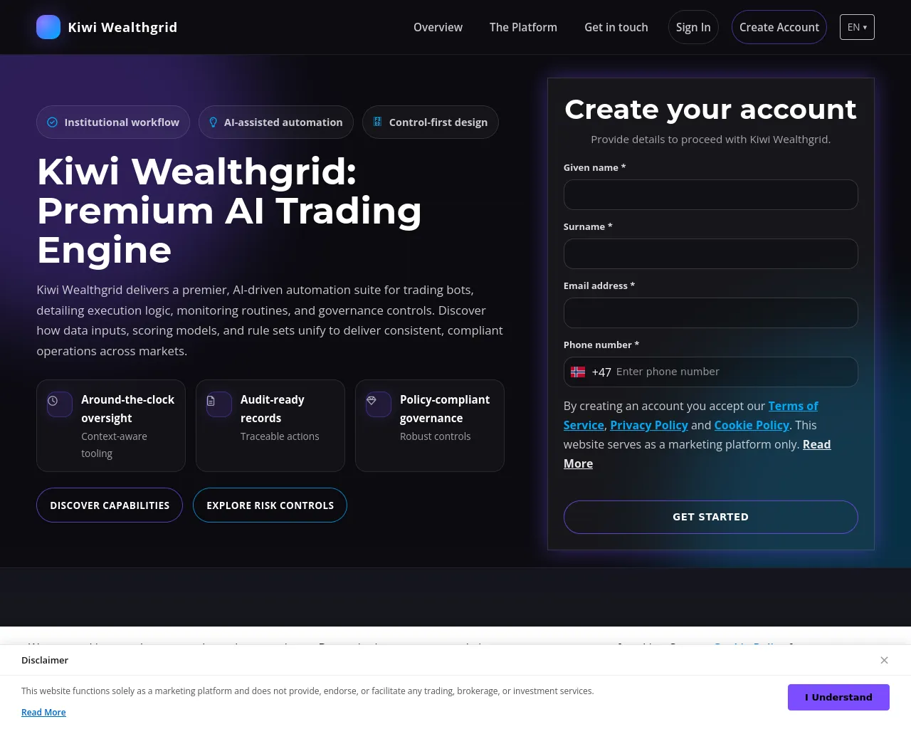 Screenshot of kiwiwealthgrid.click