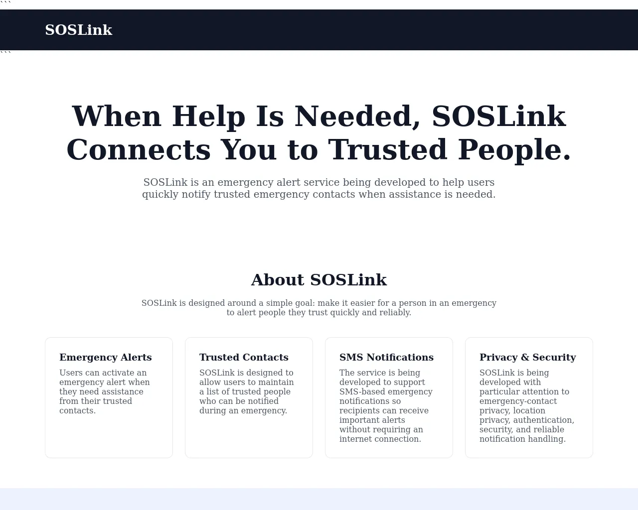 Screenshot of soslink.esefoke.xyz