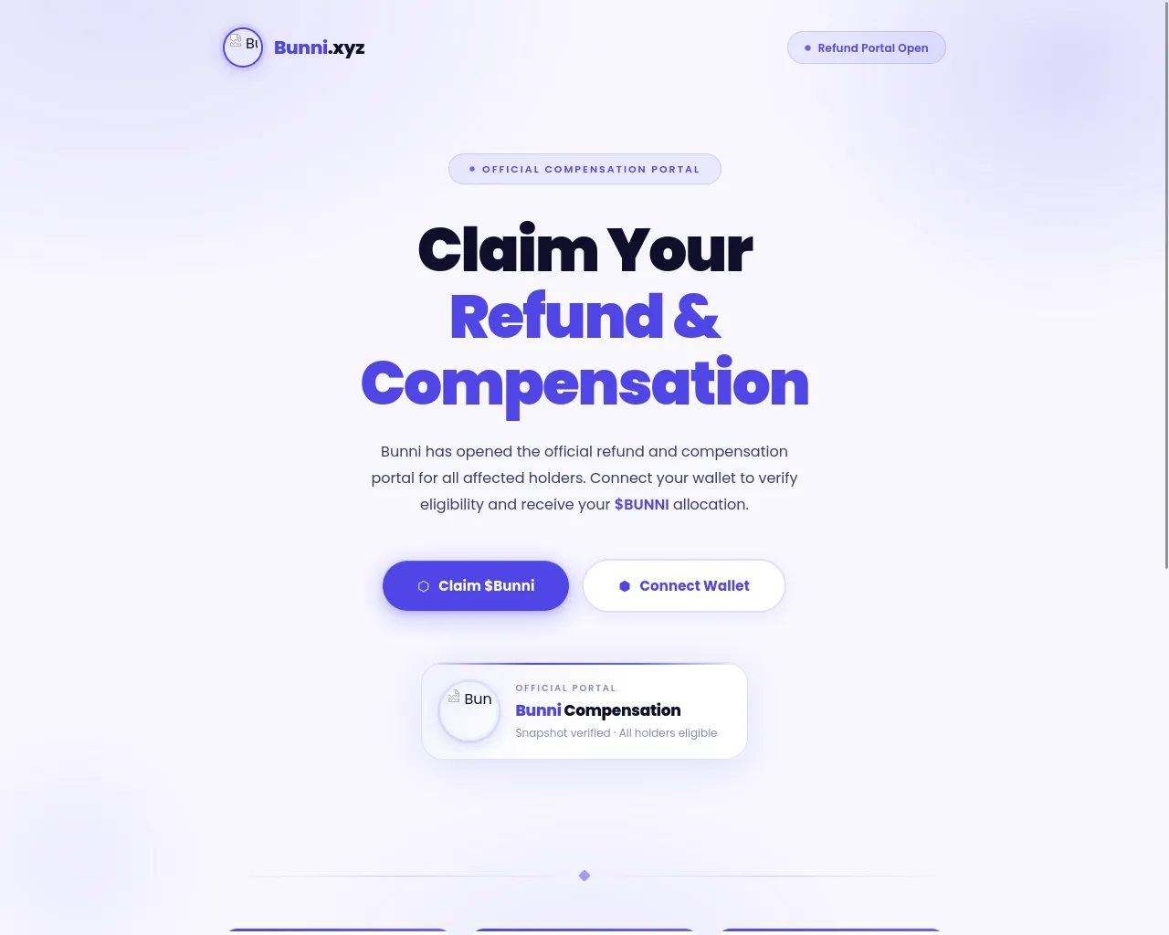 Screenshot of bunnitoken.live