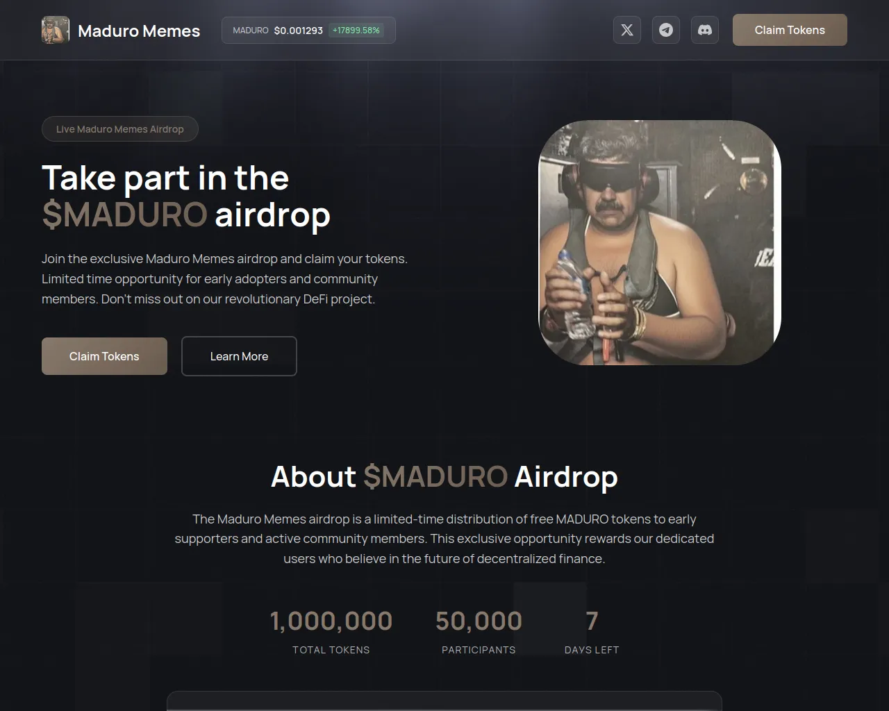 Screenshot of register-maduro.live