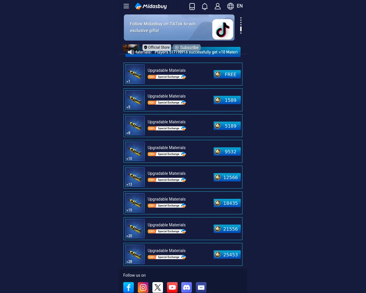Screenshot of dailymidas.officiall-events.com