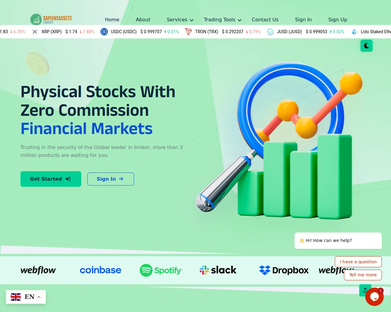 Screenshot of sapiensaassets.com