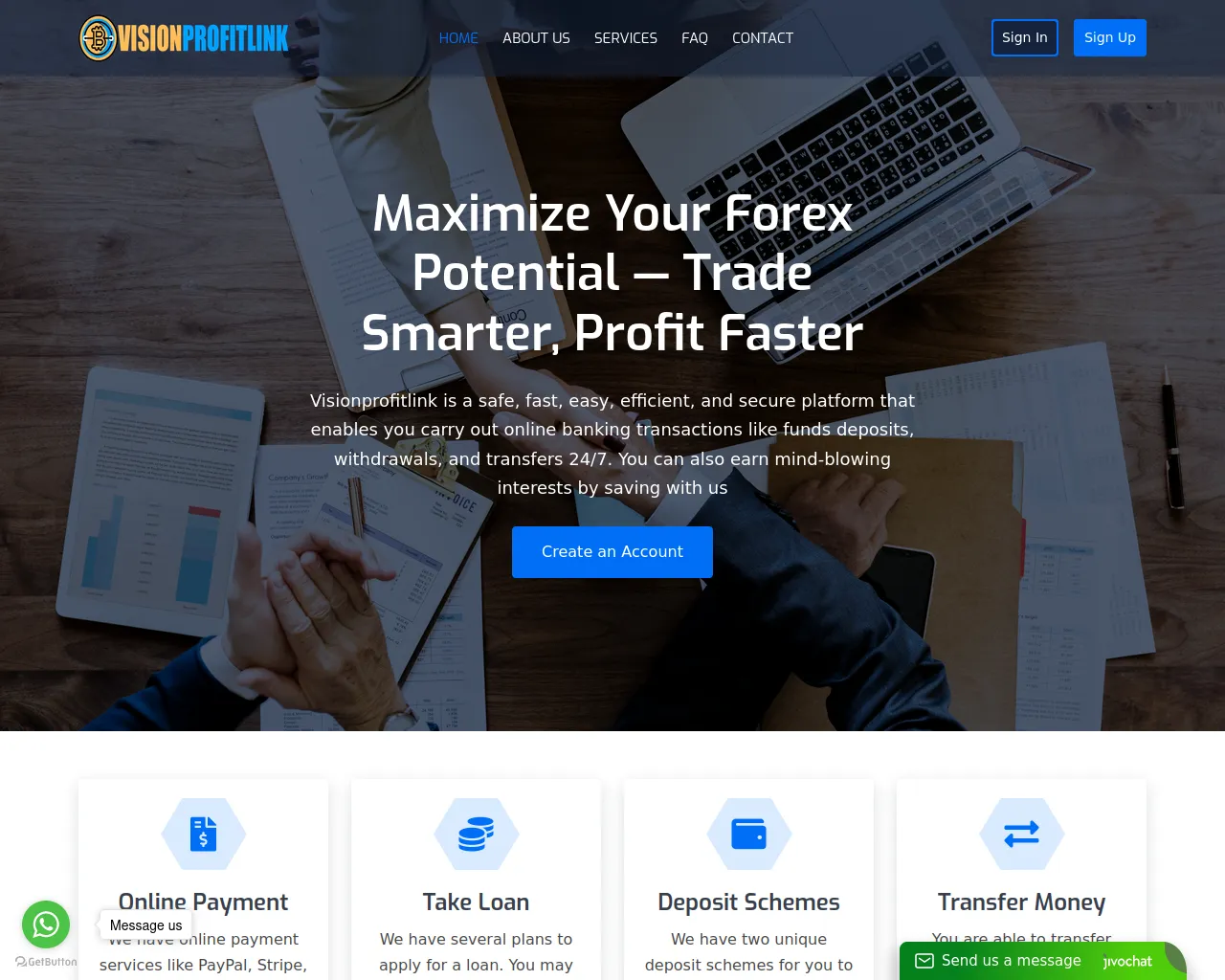 Screenshot of visionprofitlink.org
