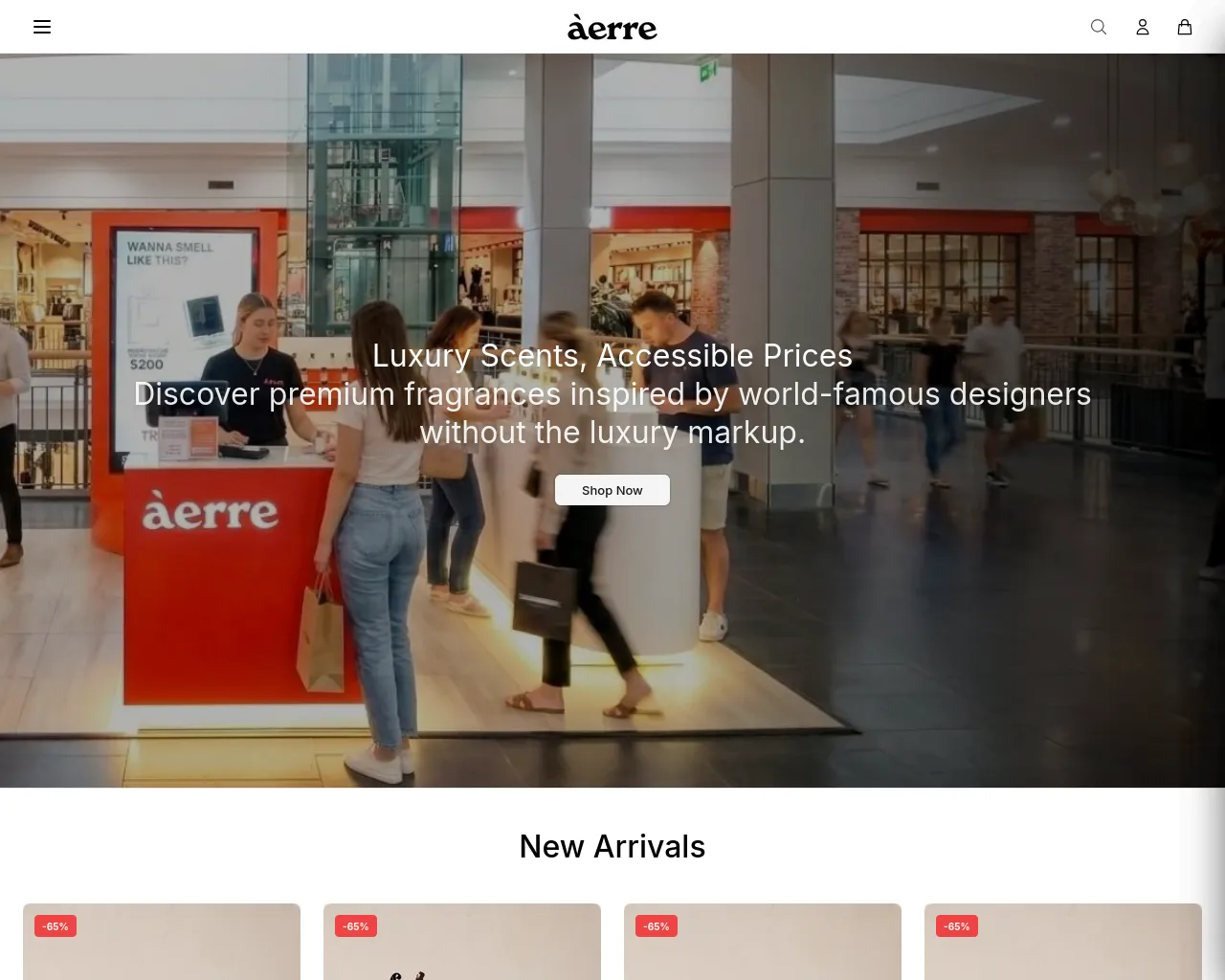 Screenshot of aerre.shop