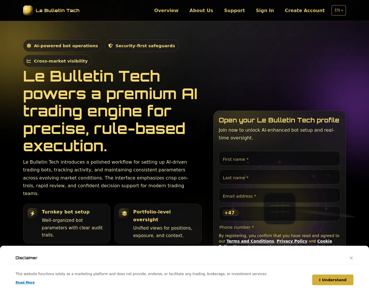 Screenshot of lebulletintech.digital