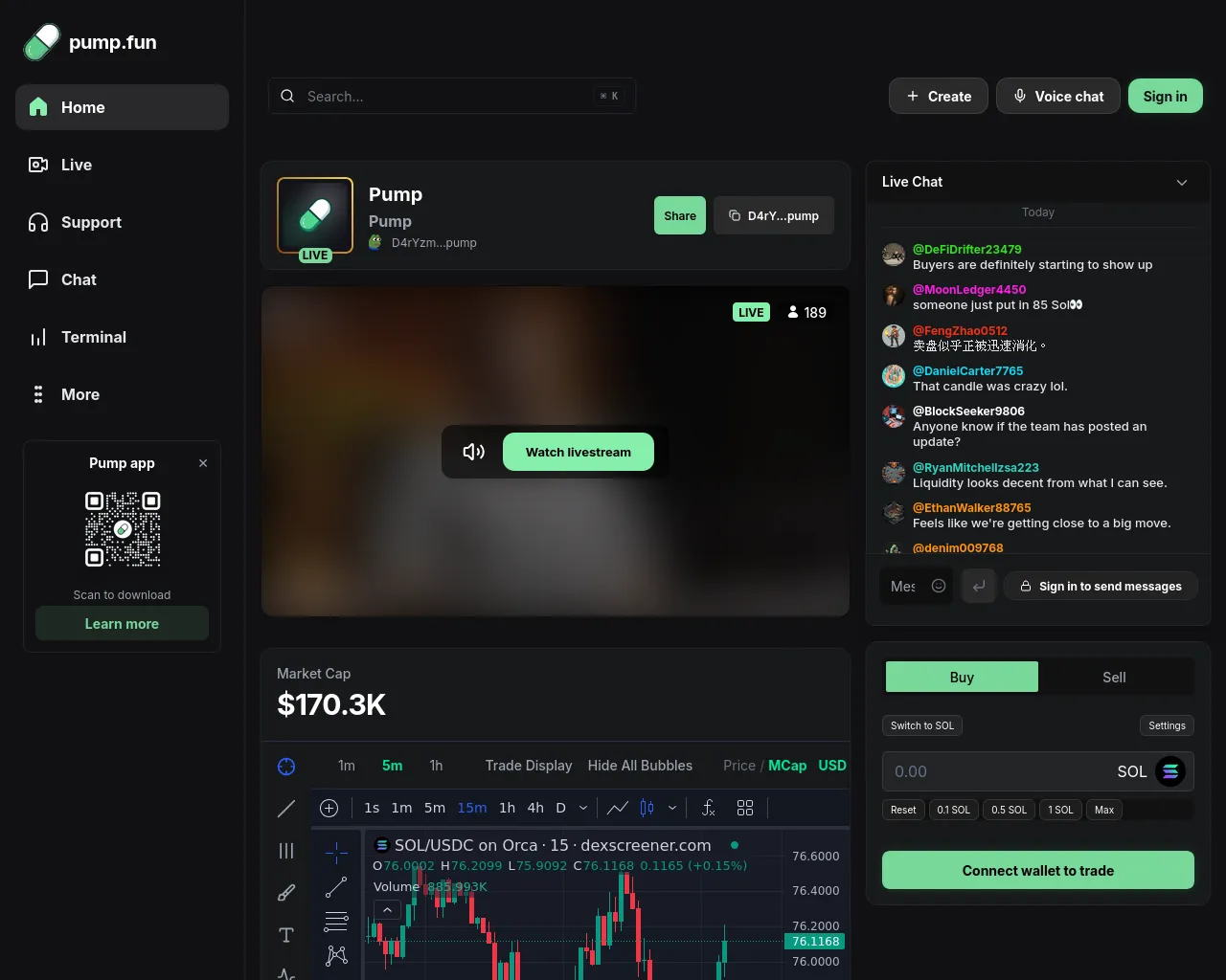 Screenshot of pumpsolstream.xyz