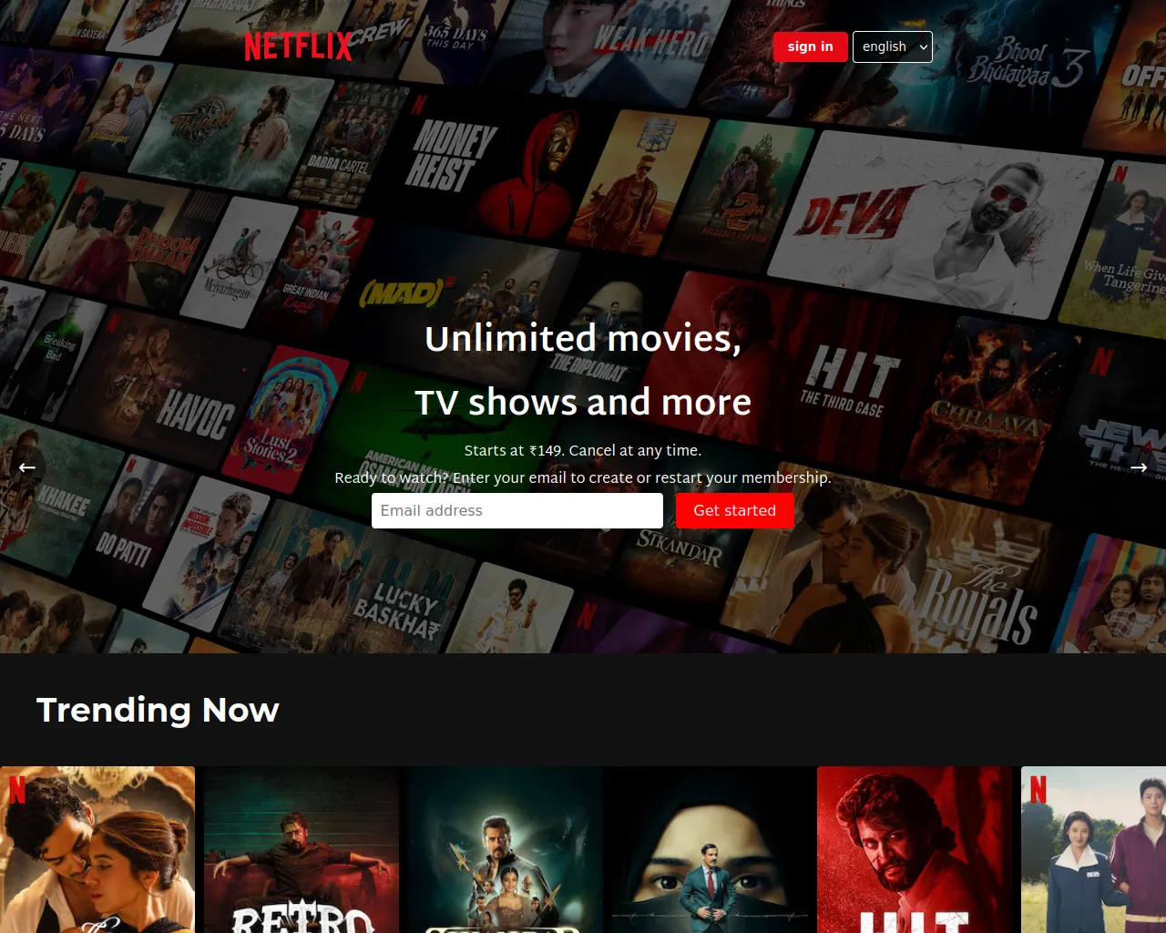 Screenshot of netflix-clone-mu-opal.vercel.app