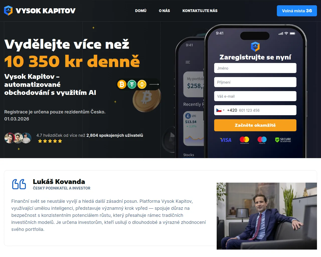 Screenshot of vysok-kapitov.com
