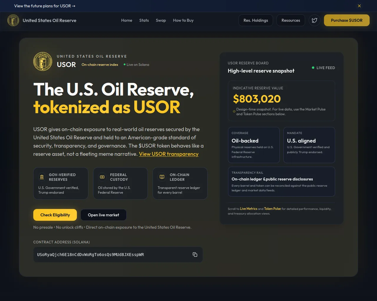 Screenshot of usorofsolana.tech