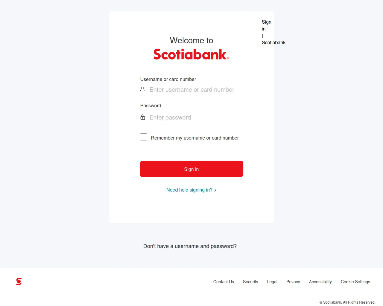 Screenshot of scotiaonlinebank-chi.vercel.app