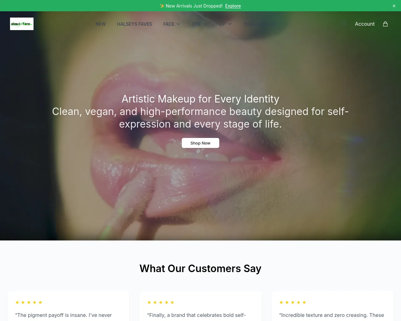 Screenshot of aboutfacelook.shop