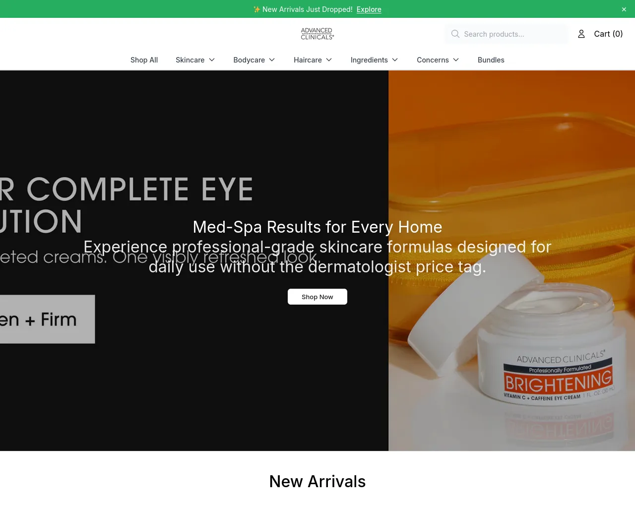Screenshot of advancedclinicalsbeautycare.shop