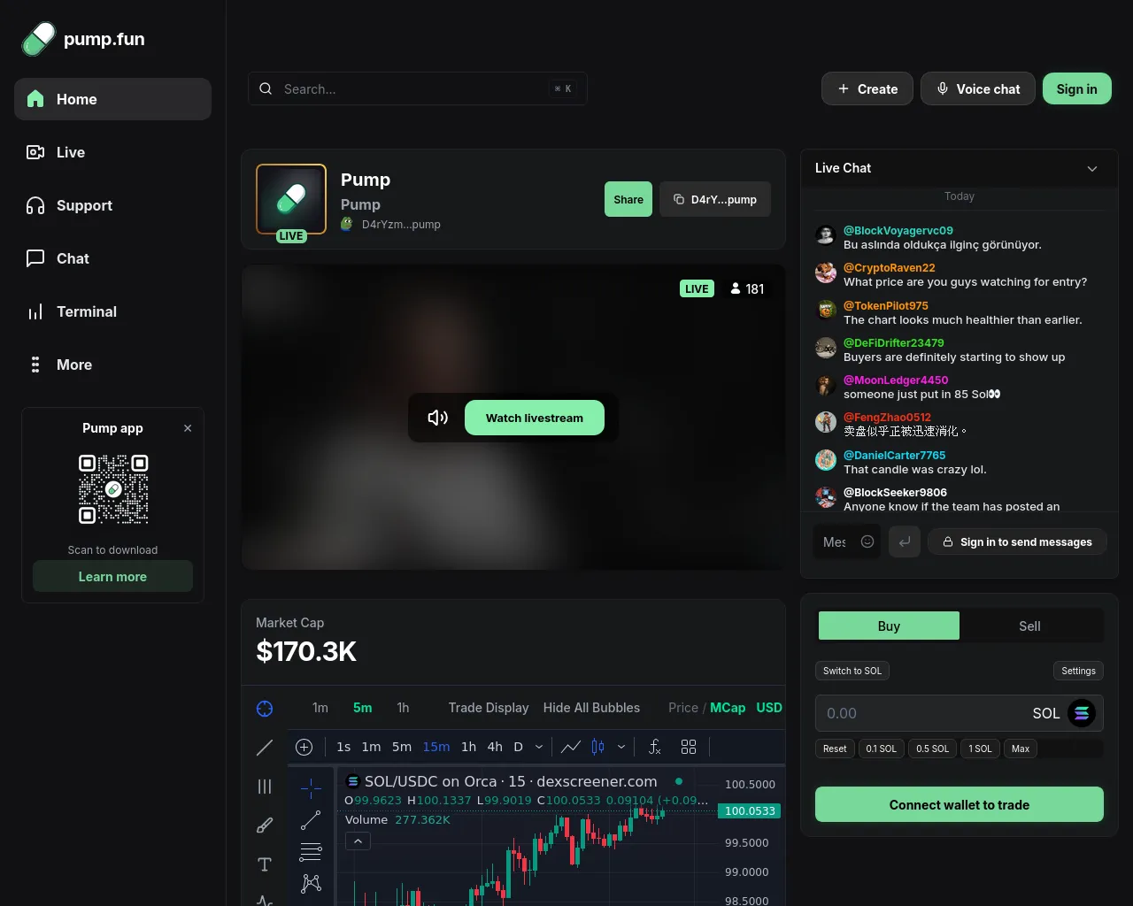 Screenshot of live-pump.funstreamer.xyz
