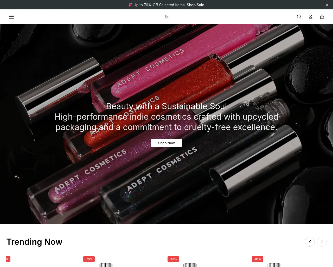 Screenshot of adeptcosmeticsbeauty.shop