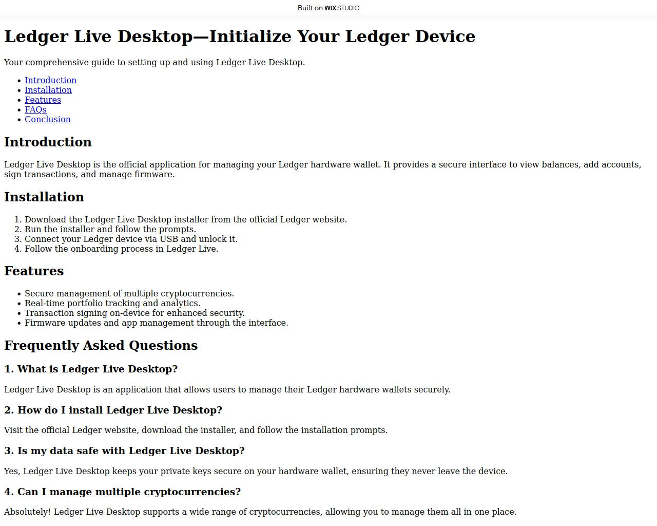 Screenshot of desktop-learn.wixstudio.com