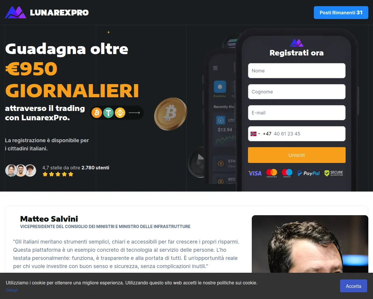Screenshot of lunarexpro.net