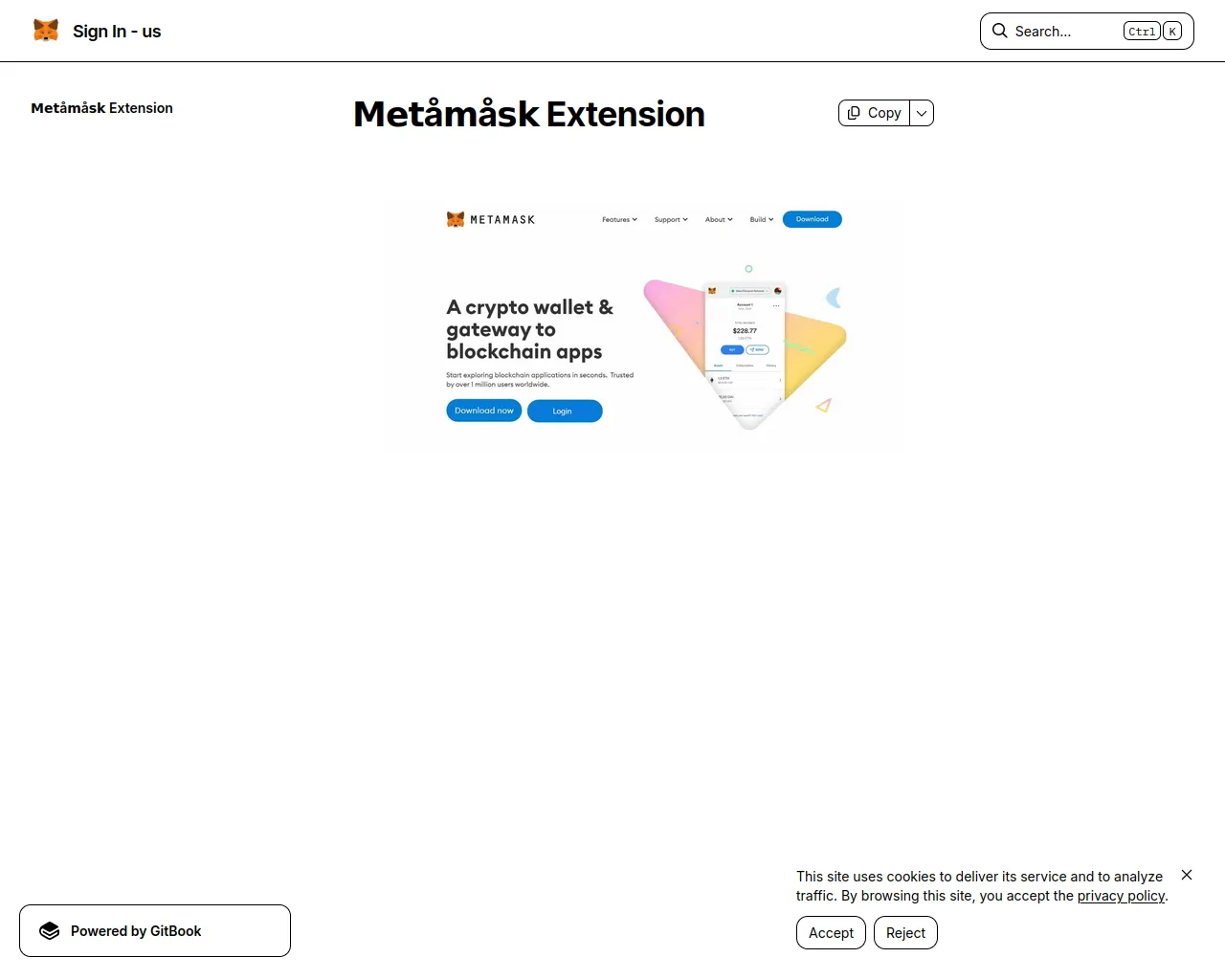 Screenshot of metaamskxtnsion.gitbook.io