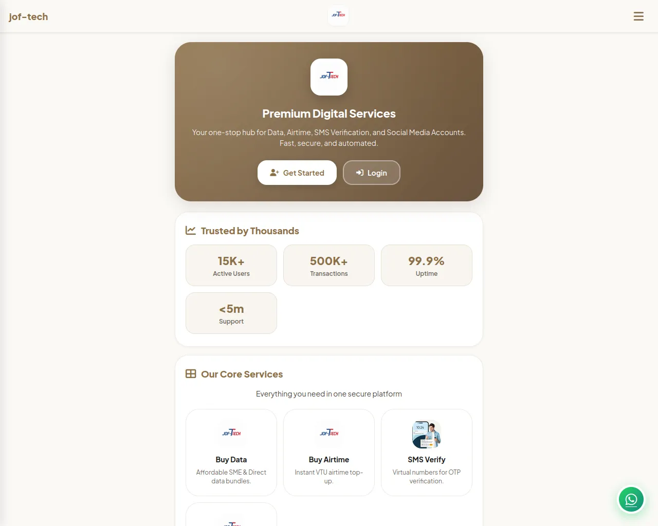 Screenshot of jof-tech.com.ng