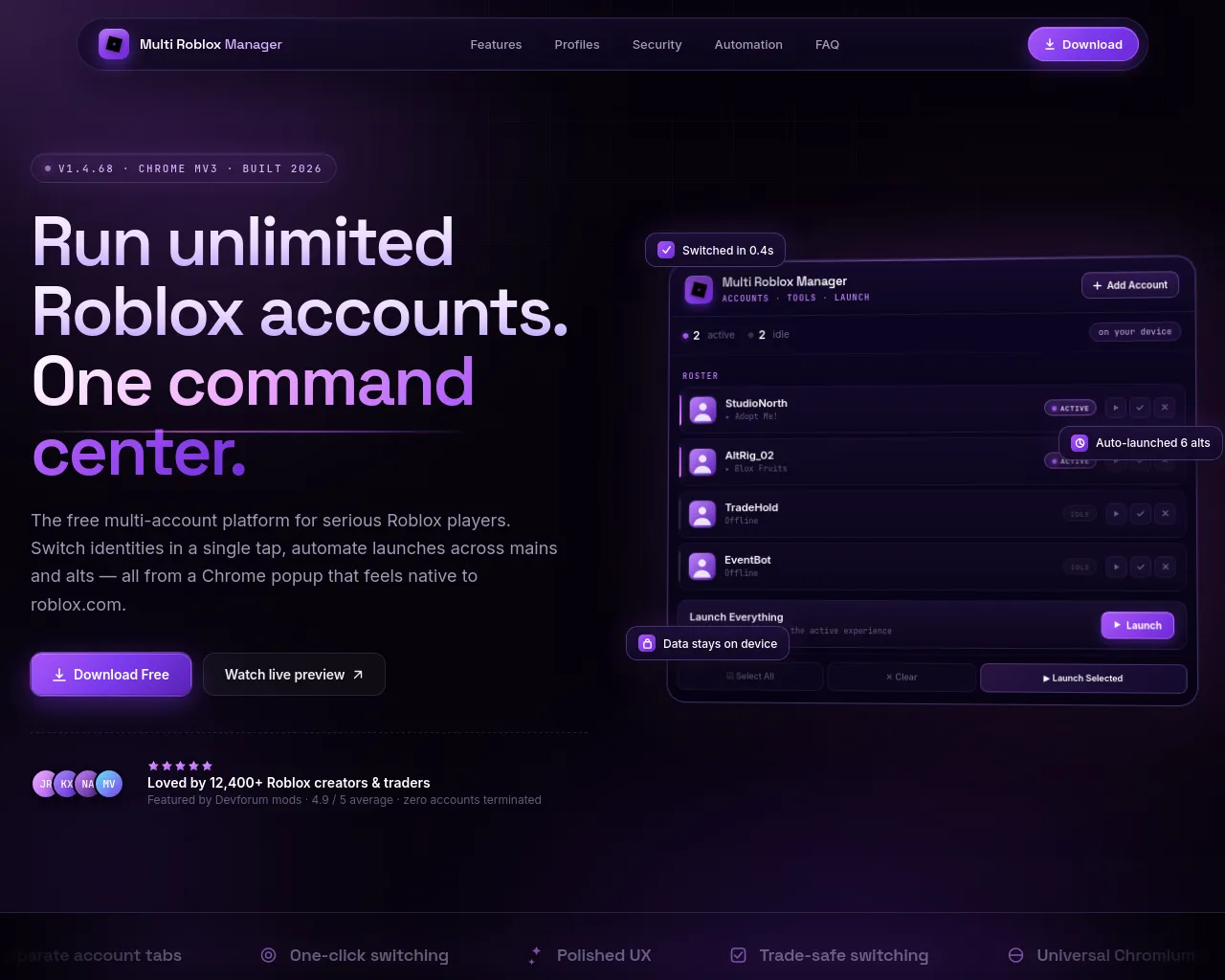 Screenshot of romulti.at