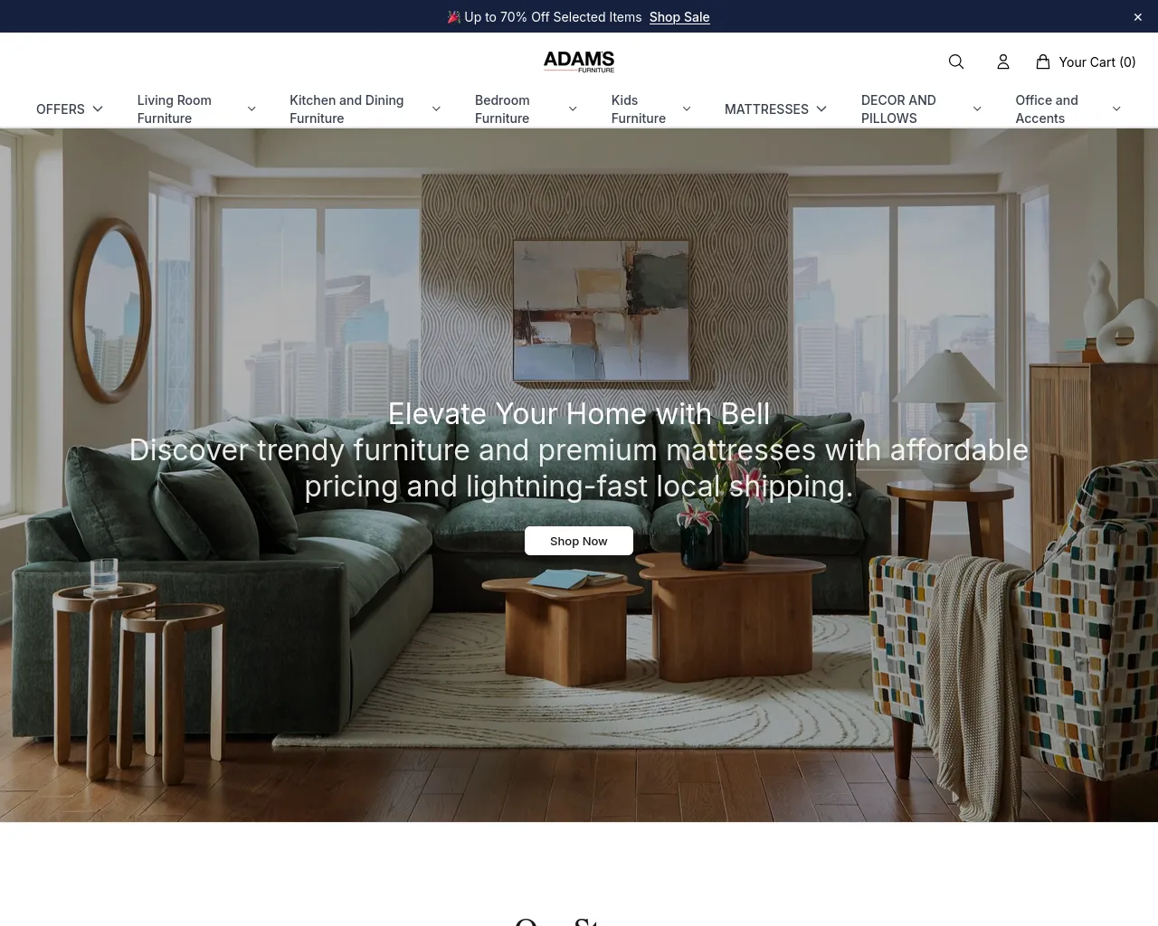 Screenshot of adamsfurniture.shop
