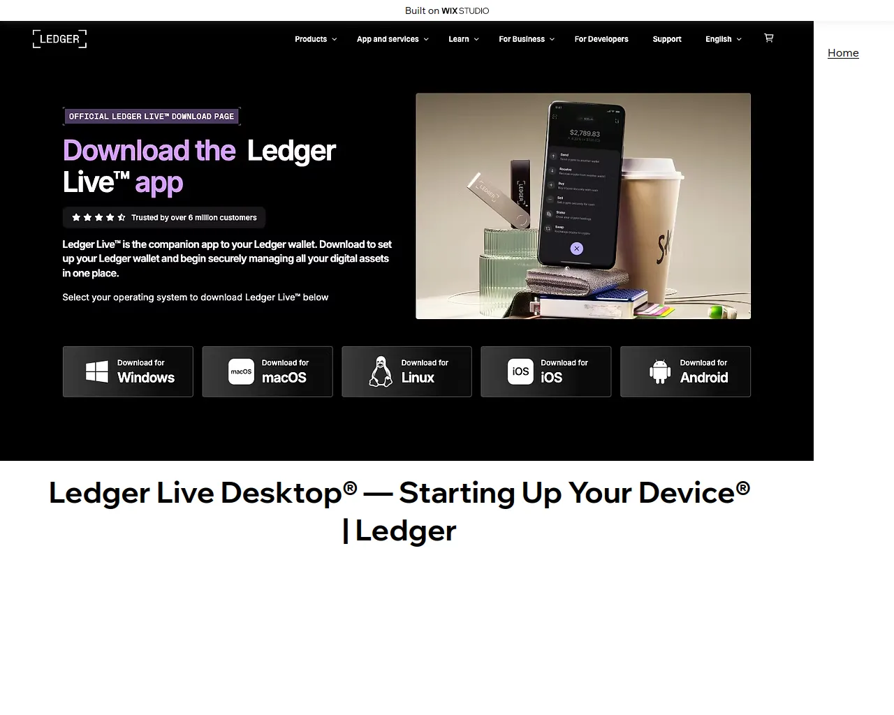 Screenshot of lived-desktop.wixstudio.com