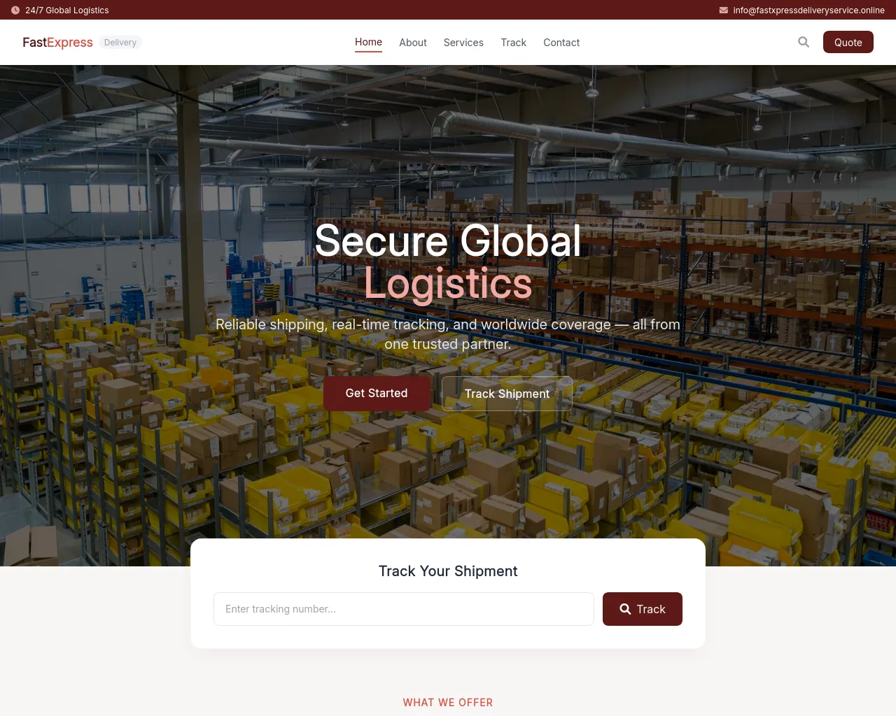 Screenshot of fastxpressdeliveryservice.online