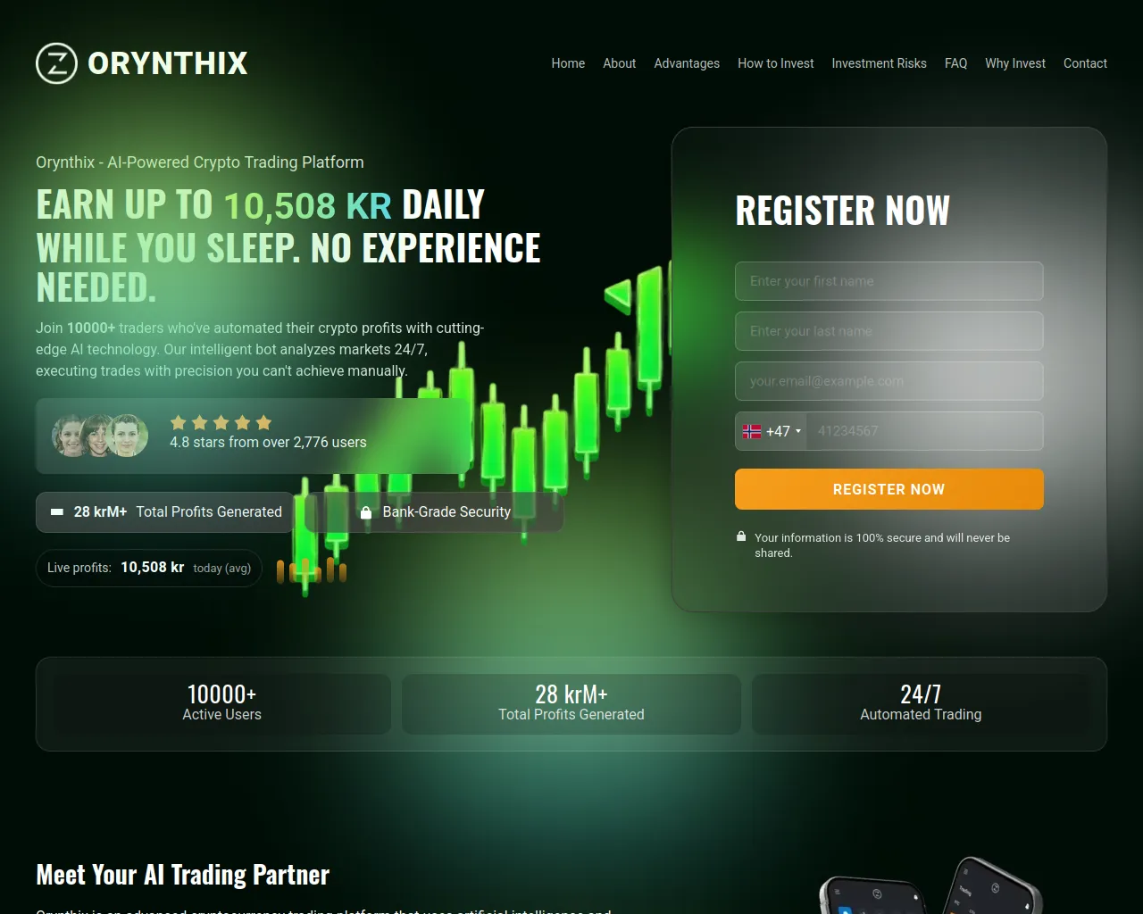 Screenshot of orynthix-ai.com