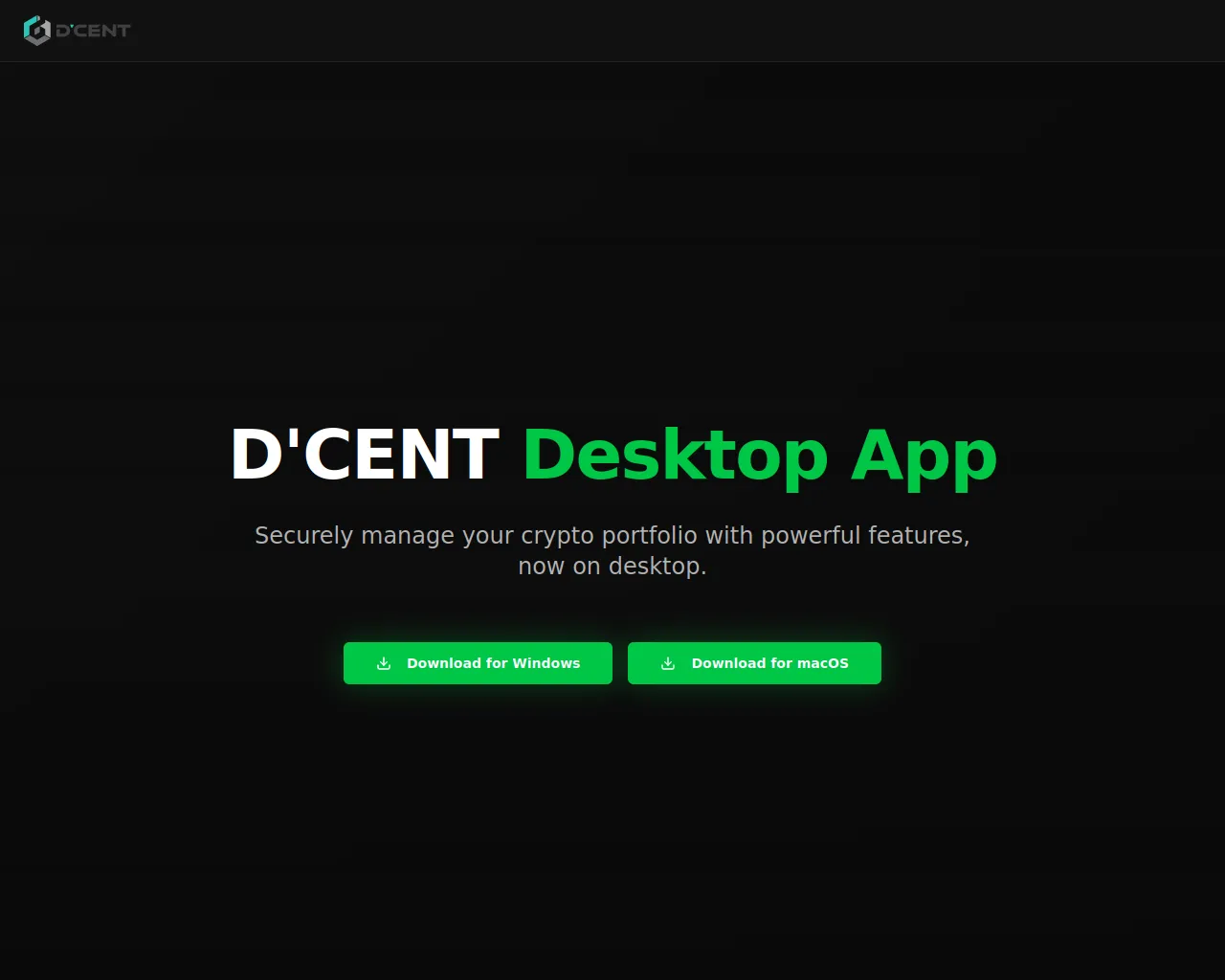 Screenshot of dcentwalletpc.com