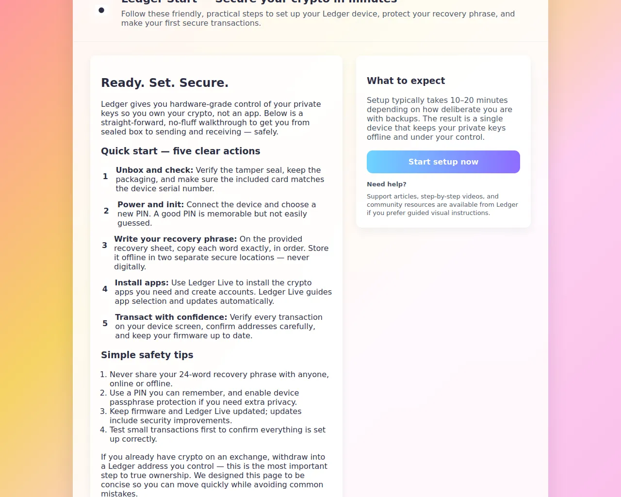 Screenshot of feq-start-ledgr-cloud.pages.dev