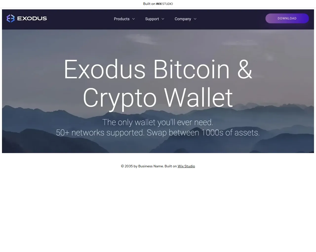 Screenshot of xodus-web3.wixstudio.com