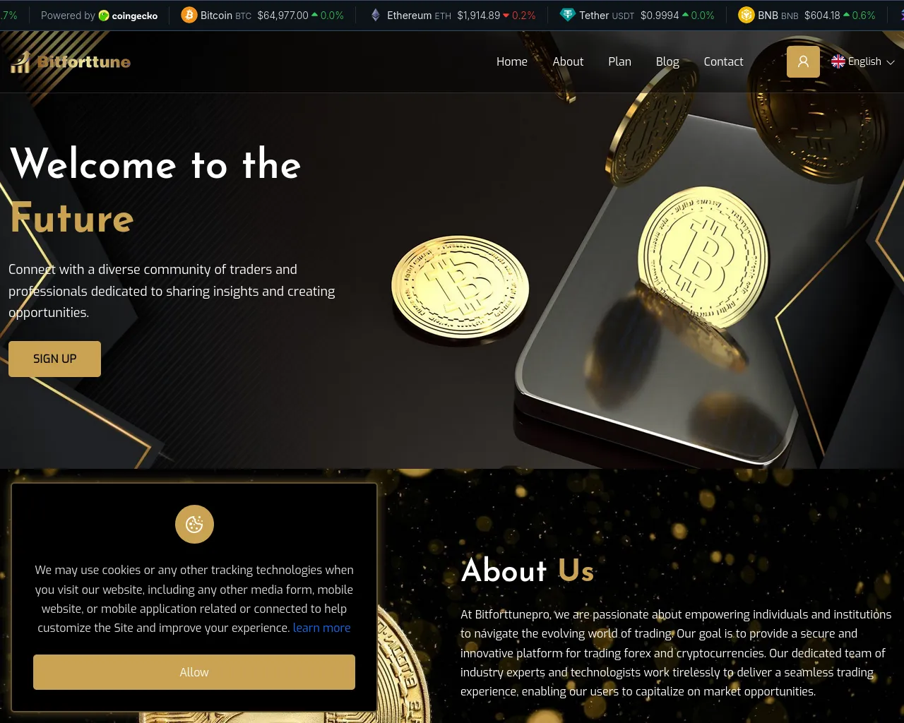 Screenshot of bitforttunepro.com