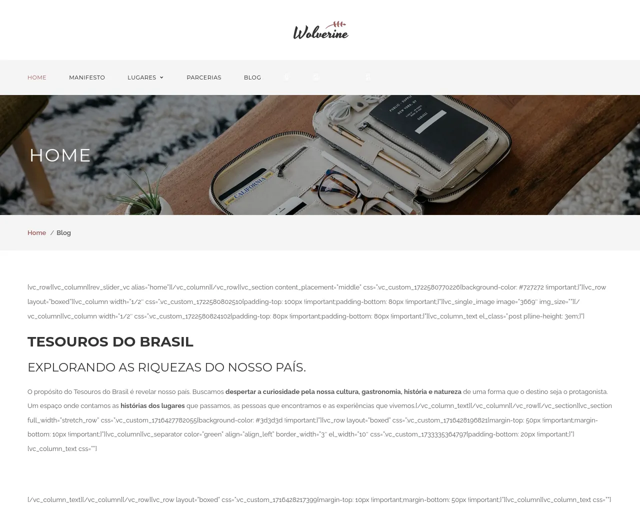 Screenshot of tesourosdobrasil.com.br