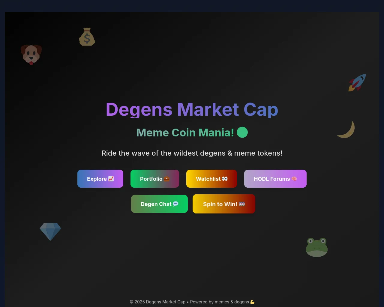Screenshot of degens-marketcap.top