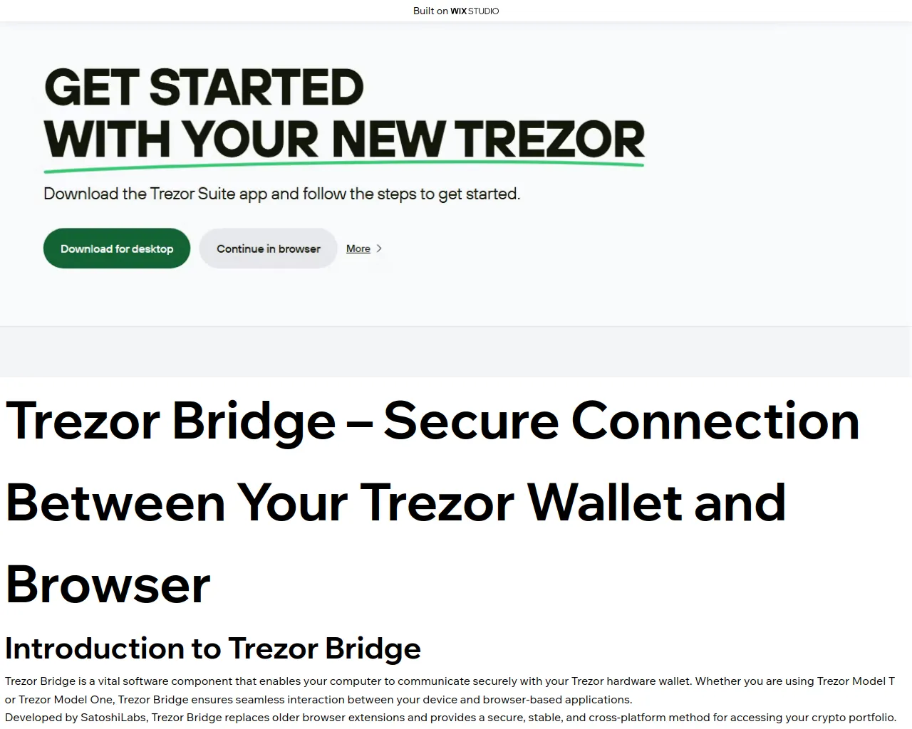 Screenshot of brigestart.wixstudio.com