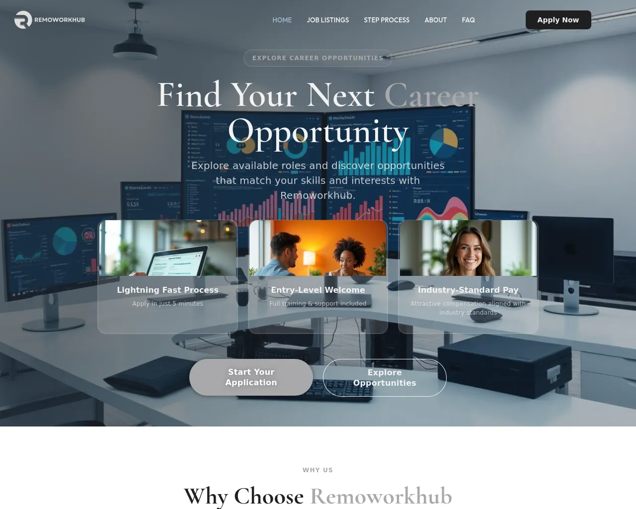 Screenshot of remoworkhub.com