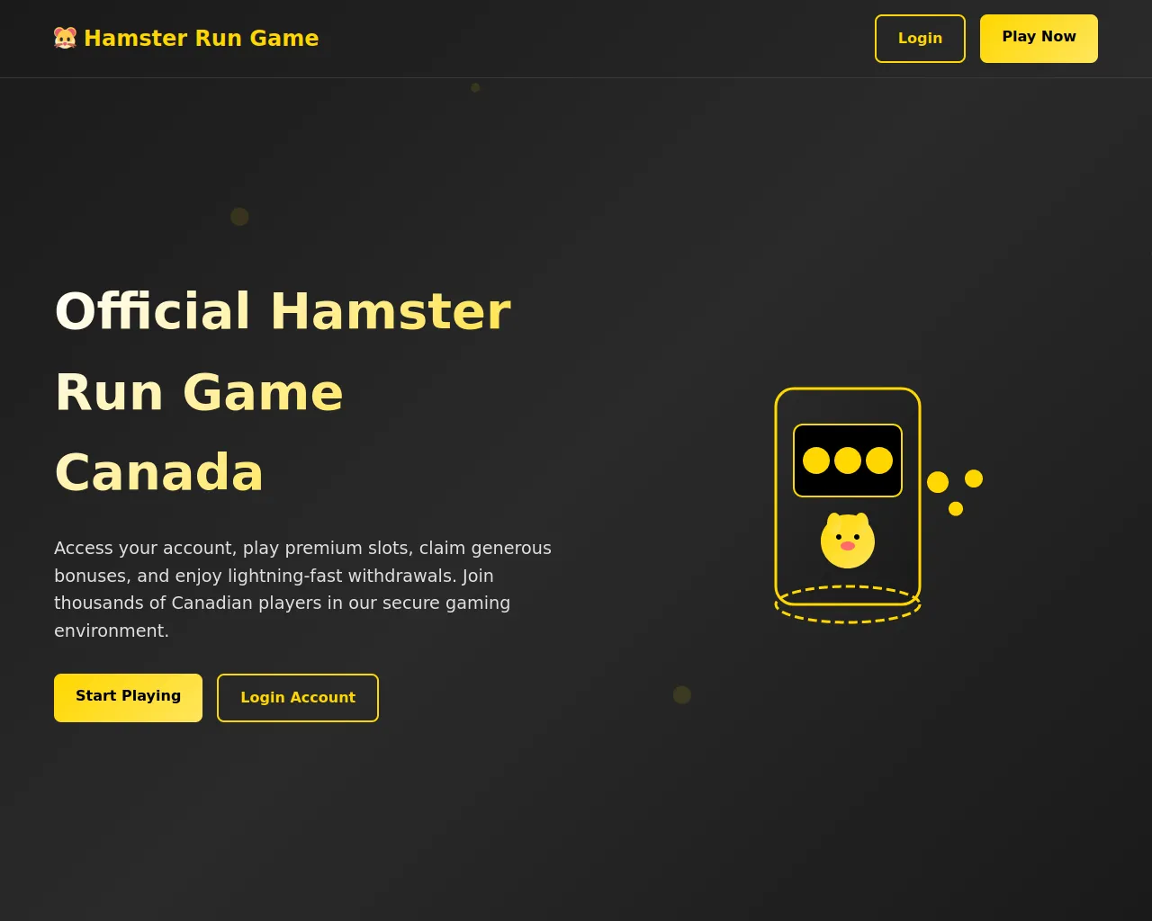Screenshot of hamster-run-game.com
