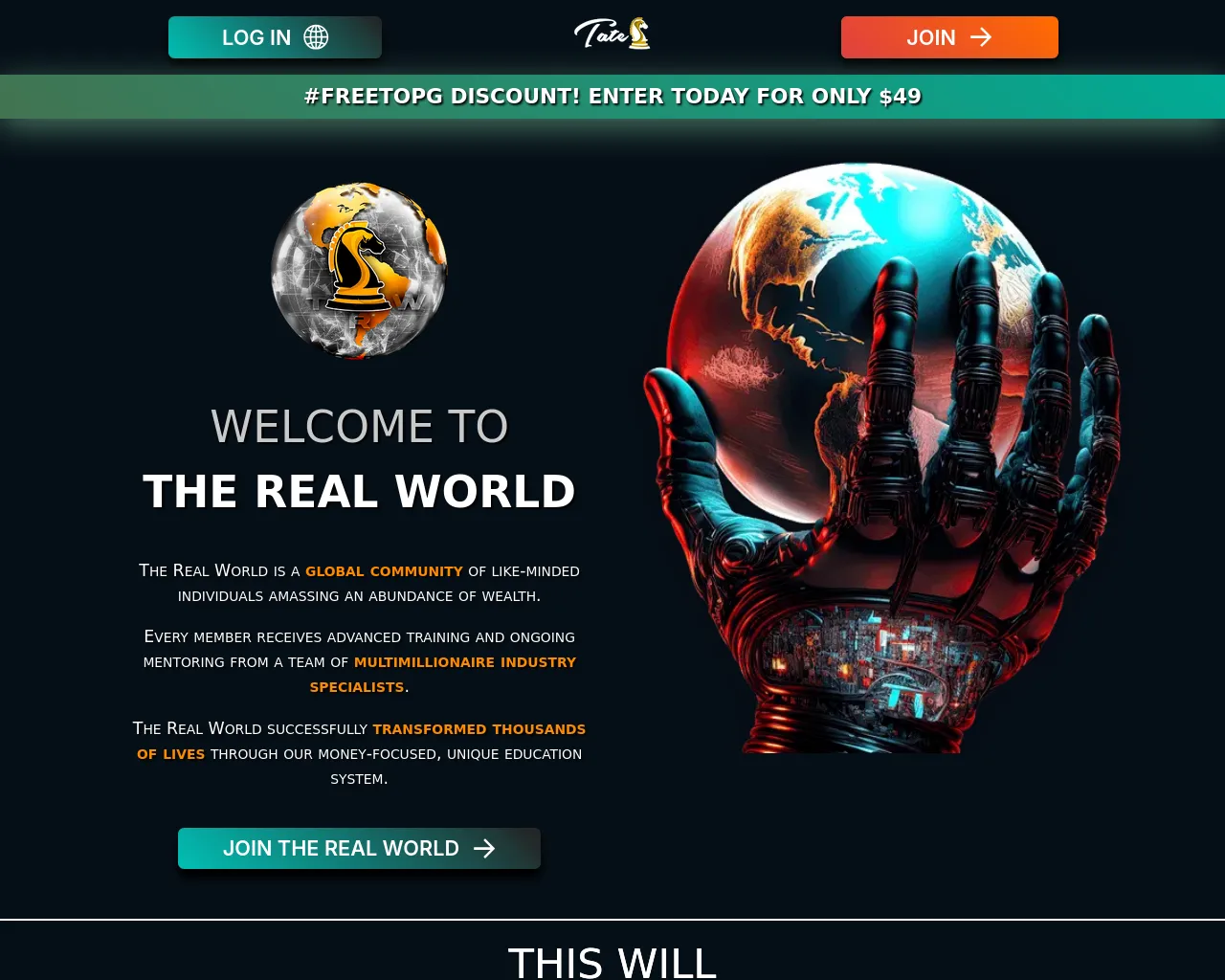 Screenshot of therealworldglobal.com
