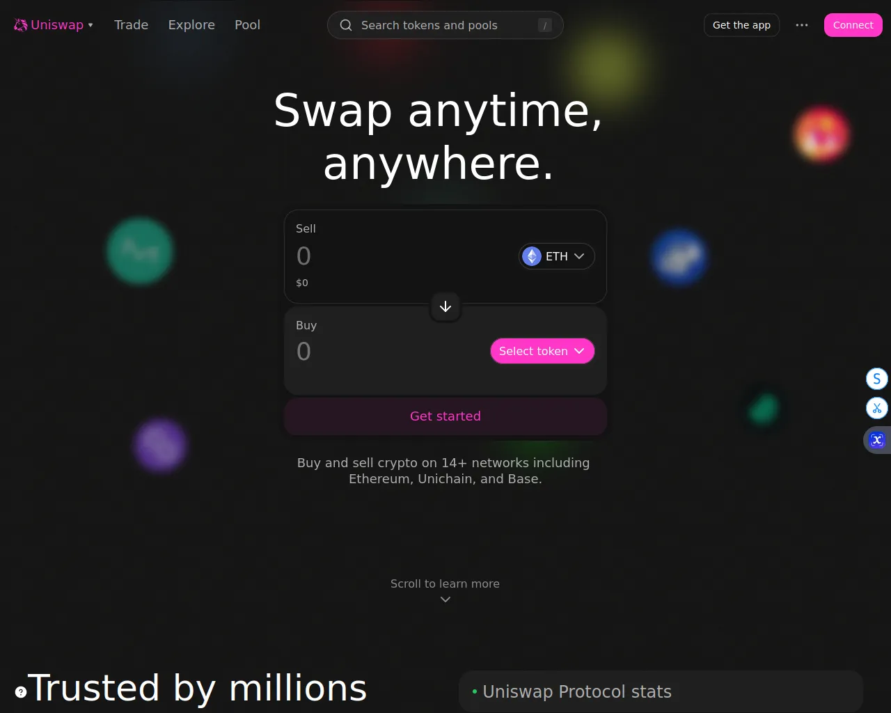 Screenshot of unseiswap.com
