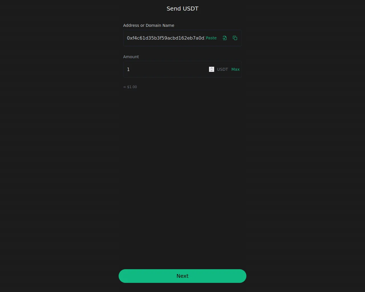 Screenshot of transferusdt2.netlify.app