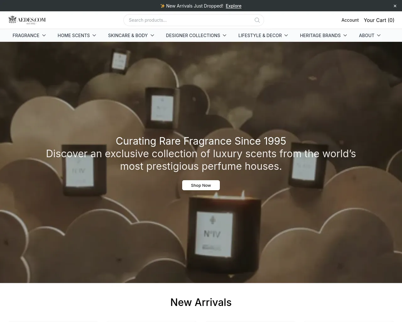 Screenshot of aedesperfumeryselect.shop