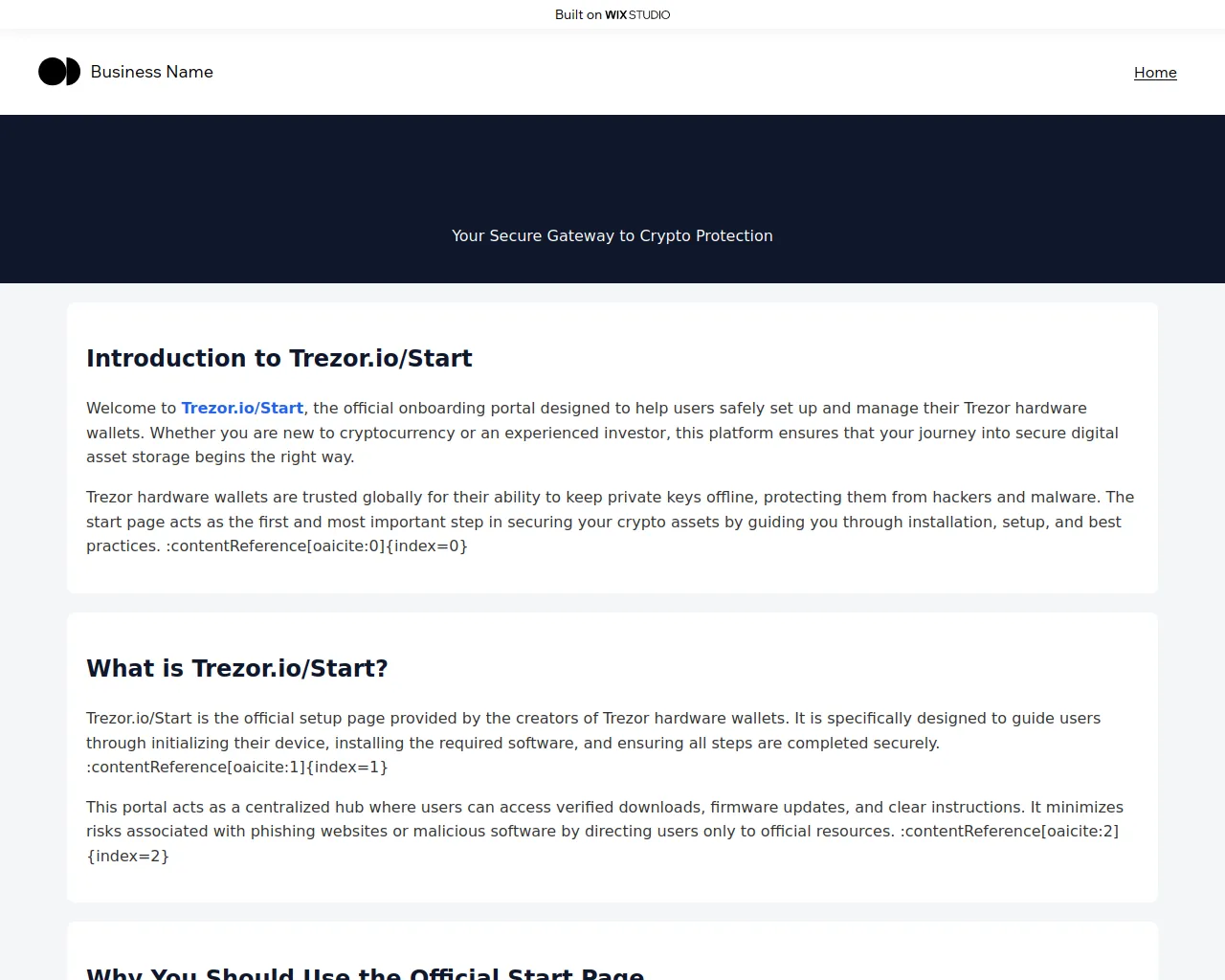 Screenshot of trzre-io-faqs.wixstudio.com